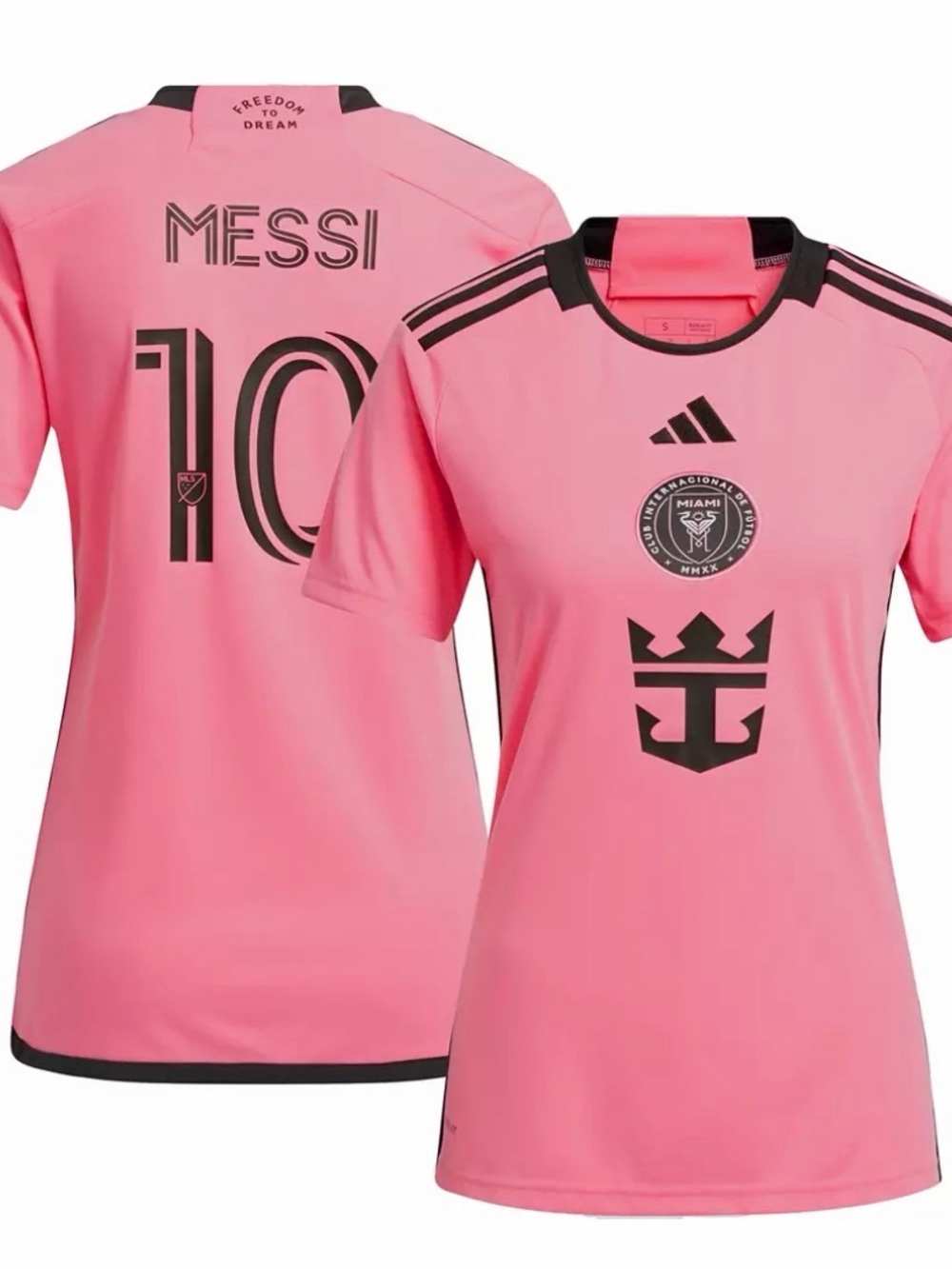 adidas Miami Messi #10 Pink and Black Jersey